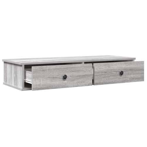 Zidna polica s ladicama siva sonoma konstruirano drvo - Sivi hrast sonoma 100 x 34 x 19 cm 1 Cijena