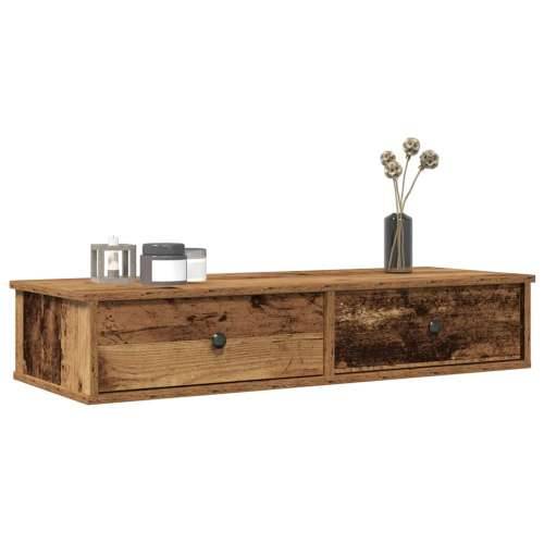 Zidna polica s ladicama staro drvo konstruirano drvo - Staro drvo 100 x 34 x 19 cm 1 Cijena