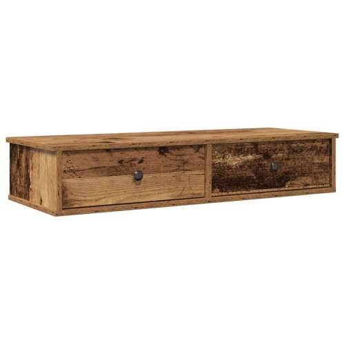 Zidna polica s ladicama staro drvo konstruirano drvo - Staro drvo 100 x 34 x 19 cm 1 Cijena