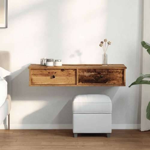 Zidna polica s ladicama staro drvo konstruirano drvo - Staro drvo 100 x 34 x 19 cm 1 Cijena