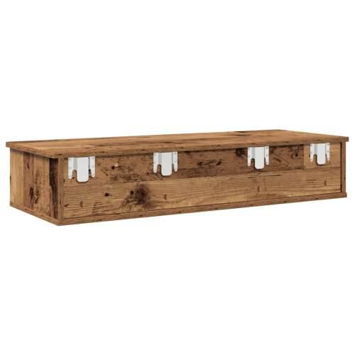 Zidna polica s ladicama staro drvo konstruirano drvo - Staro drvo 100 x 34 x 19 cm 1 Cijena