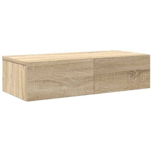 Zidna polica s ladicama sonoma hrast konstruirano drvo - sonoma hrast 60 x 26.5 x 15 cm 1 Cijena