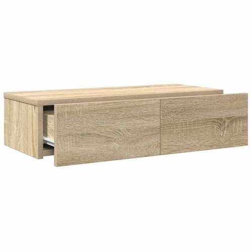 Zidna polica s ladicama sonoma hrast konstruirano drvo - sonoma hrast 60 x 26.5 x 15 cm 1 Cijena