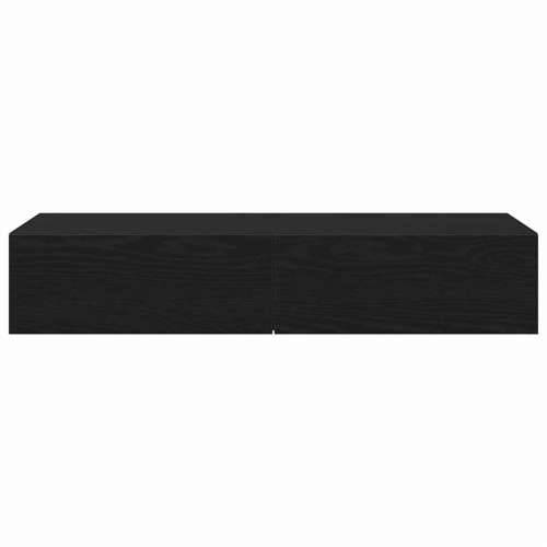 Zidna polica s ladicama crna 100x36x19 cm izrađeno drvo - Crna 100 x 36 x 19 cm 1 Cijena