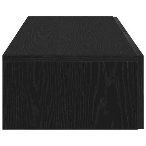 Zidna polica s ladicama crna 100x36x19 cm izrađeno drvo - Crna 100 x 36 x 19 cm 1 Cijena