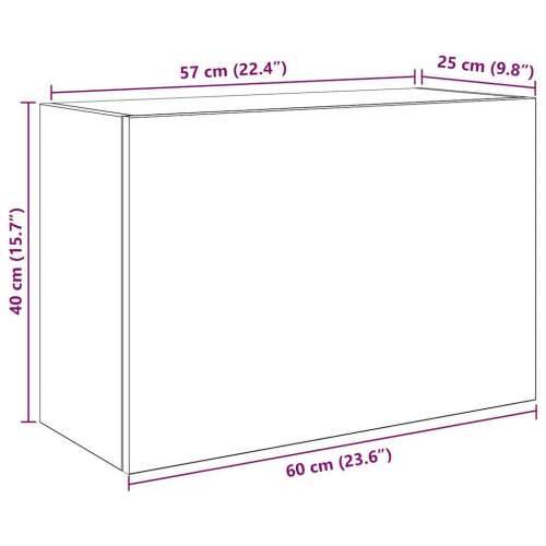 Kupaonski zidni ormarić staro drvo 60x25x40cm konstruirano drvo - Staro drvo 60 x 25 x 40 cm 1 Cijena
