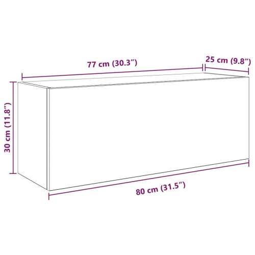 Kupaonski zidni ormarić bijeli 80x25x30 cm izrađeno drvo - Bijela 80 x 25 x 30 cm 1 Cijena