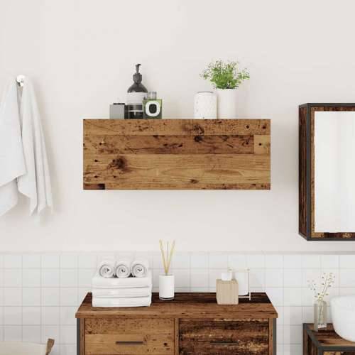 Kupaonski zidni ormarić staro drvo 80x25x30cm konstruirano drvo - Staro drvo 80 x 25 x 30 cm 1 Cijena