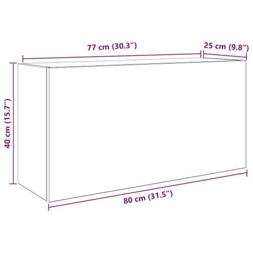 Kupaonski zidni ormarić beton sivi 80x25x40cm konstruirano drvo - Beton siva 80 x 25 x 40 cm 1 Cijena