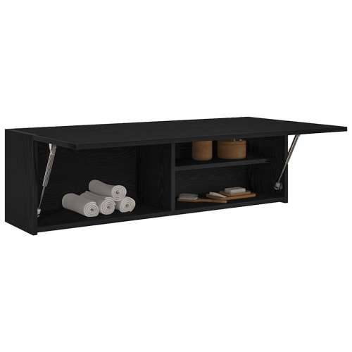 Kupaonski zidni ormarić crni 100x25x30 cm izrađeno drvo - Crna 100 x 25 x 30 cm 1 Cijena