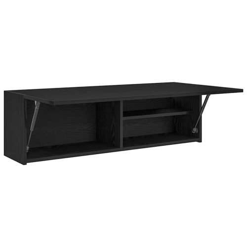 Kupaonski zidni ormarić crni 100x25x30 cm izrađeno drvo - Crna 100 x 25 x 30 cm 1 Cijena