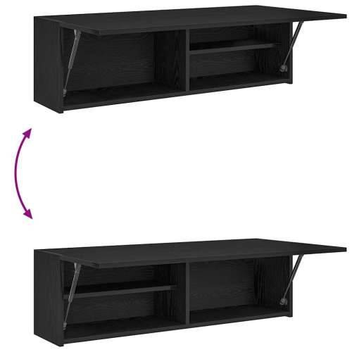 Kupaonski zidni ormarić crni 100x25x30 cm izrađeno drvo - Crna 100 x 25 x 30 cm 1 Cijena