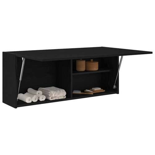 Kupaonski zidni ormarić crni 100x25x40 cm izrađeno drvo - Crna 100 x 25 x 40 cm 1 Cijena