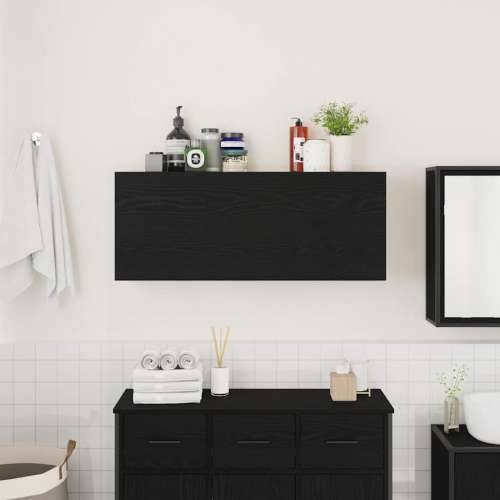 Kupaonski zidni ormarić crni 100x25x40 cm izrađeno drvo - Crna 100 x 25 x 40 cm 1 Cijena