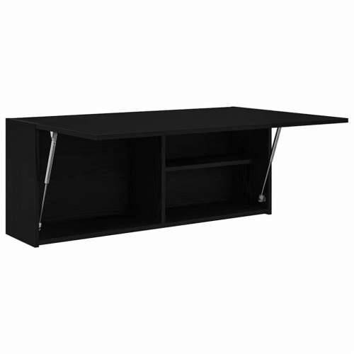 Kupaonski zidni ormarić crni 100x25x40 cm izrađeno drvo - Crna 100 x 25 x 40 cm 1 Cijena