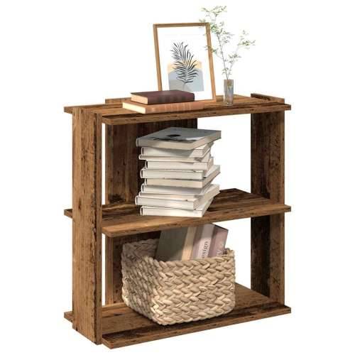 Regal za knjige s 3 razina boja staro drvo 60x30x60 cm drveni - Staro drvo 60 x 30 x 60 cm 1 Cijena