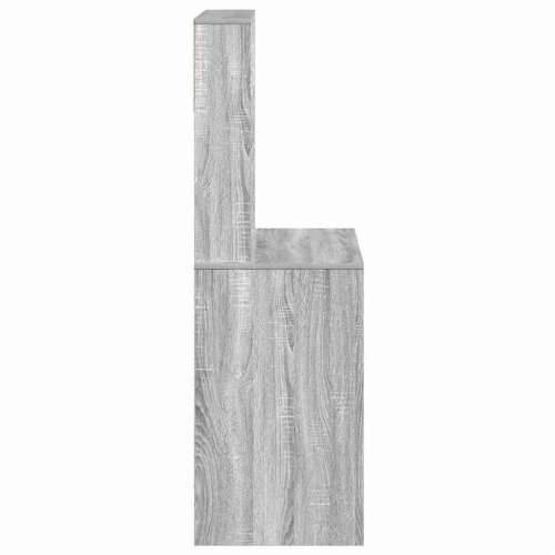 Radni stol s policama siva boja hrasta 100x45x140 cm drveni - Sivi hrast sonoma Cijena