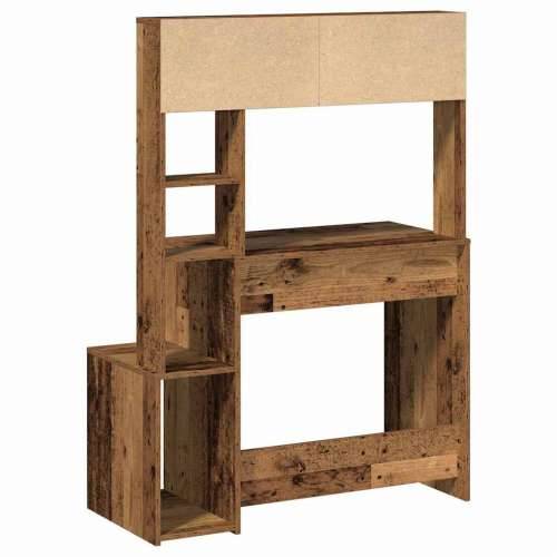 Radni stol s policama boja drva 100x45x140 cm konstruirano drvo - Staro drvo Cijena