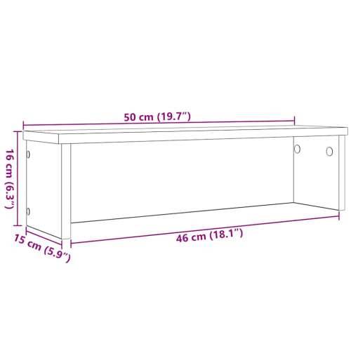 Kuhinjski stalak za slaganje crni 50x15x16 cm konstruirano drvo - Crna 50 x 15 x 16 cm 1 Cijena