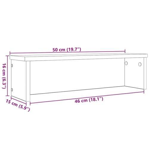 Kuhinjski stalci koji se mogu složiti 2 kom 50x15x16 cm - Beton siva 50 x 15 x 16 cm 2 Cijena
