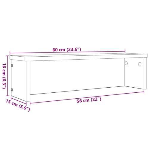 Kuhinjski stalci koji se mogu složiti 2 kom 60x15x16 cm - Beton siva 60 x 15 x 16 cm 2 Cijena