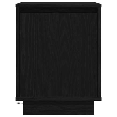 Noćni ormarić s LED svjetlima crni 38x34x50 cm - Crna 1 Cijena