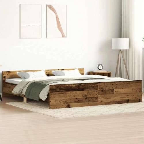 Okvir kreveta bez madraca staro drvo 180x200 cm - Staro drvo 180 x 200 cm Cijena