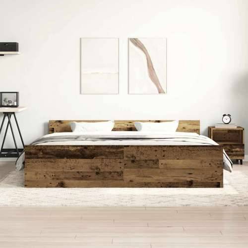 Okvir kreveta bez madraca staro drvo 180x200 cm - Staro drvo 180 x 200 cm Cijena