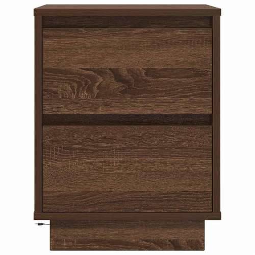 Noćni ormarić s LED svjetlima smeđi hrast 38x34x50 cm - Smeđi hrast 1 50 cm Cijena