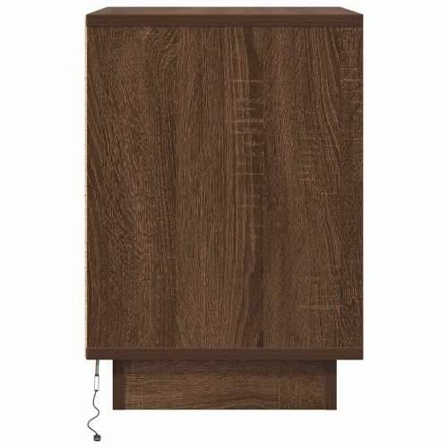Noćni ormarić s LED svjetlima smeđi hrast 38x34x50 cm - Smeđi hrast 1 50 cm Cijena