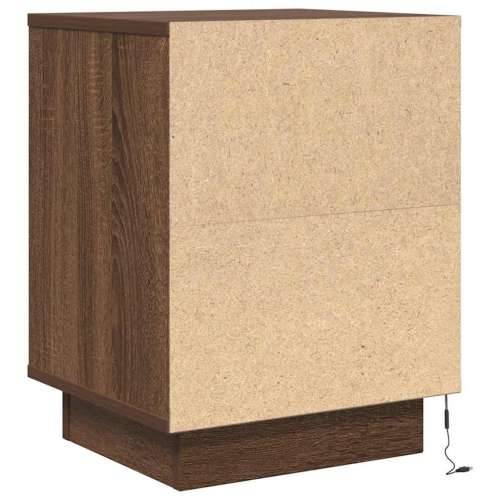 Noćni ormarić s LED svjetlima smeđi hrast 38x34x50 cm - Smeđi hrast 1 50 cm Cijena
