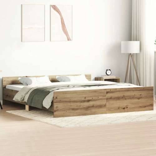 Okvir kreveta bez madraca boja hrasta artisan 180x200 cm - hrast artisan 180 x 200 cm Cijena