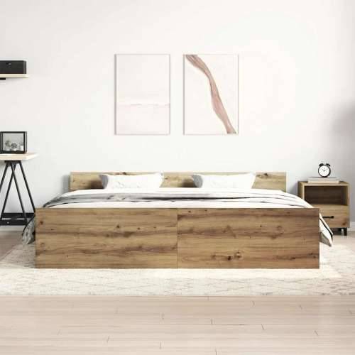 Okvir kreveta bez madraca boja hrasta artisan 180x200 cm - hrast artisan 180 x 200 cm Cijena