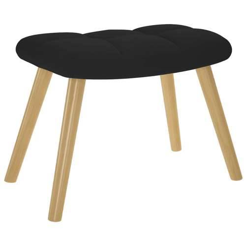 Stolica za opuštanje s tabureom od tkanine crna - Crna 1 with stool Cijena