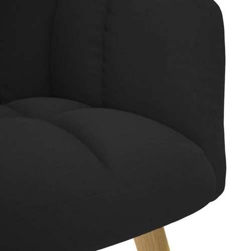 Stolica za opuštanje s tabureom od tkanine crna - Crna 1 with stool Cijena