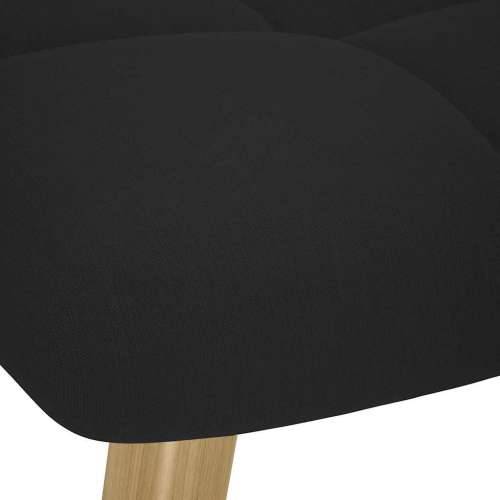 Stolica za opuštanje s tabureom od tkanine crna - Crna 1 with stool Cijena
