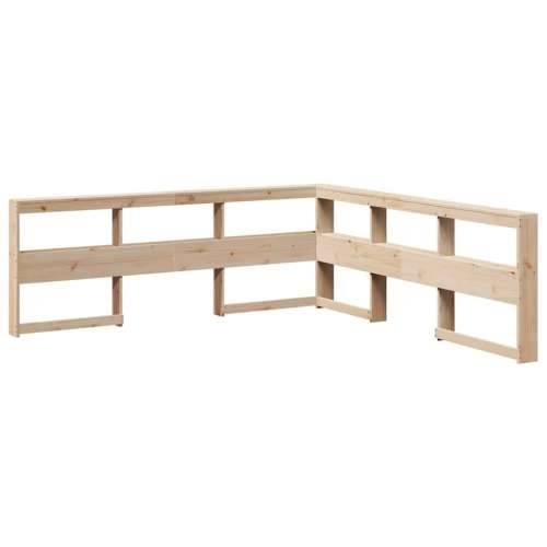 Krevet s regalom za knjige bez madraca 135x190 cm od borovine - Prirodna 135 x 190 cm Cijena