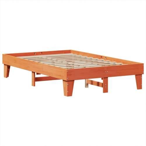 Krevet s regalom za knjige bez madraca 120 x 190 cm od borovine - Voštano smeđa 120 x 190 cm Cijena