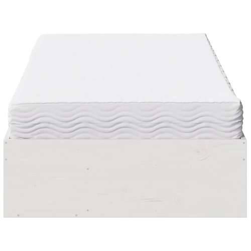 Dnevni krevet s madracem bijeli 100x200 cm puno drvo bor - Bijela 100 x 200 cm Cijena