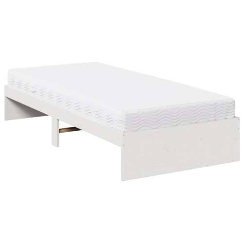 Dnevni krevet s madracem bijeli 100x200 cm puno drvo bor - Bijela 100 x 200 cm Cijena