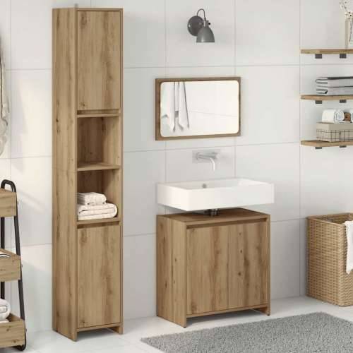 3-dijelni set kupaonskog namještaja käsityöläinen tammi - hrast artisan 3 Cijena