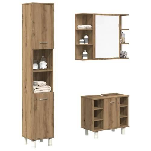 43-dijelni set kupaonskog namještaja käsityöläinen tammi - hrast artisan 3 Cijena
