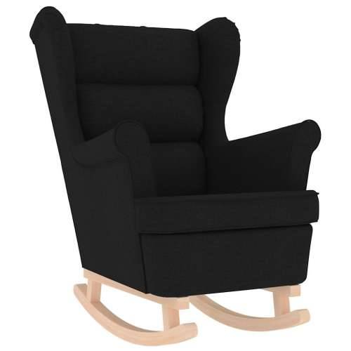 Stolica za ljuljanje 74x90x102 cm od tkanine crna - Crna 1 Bez oslonca za noge Cijena