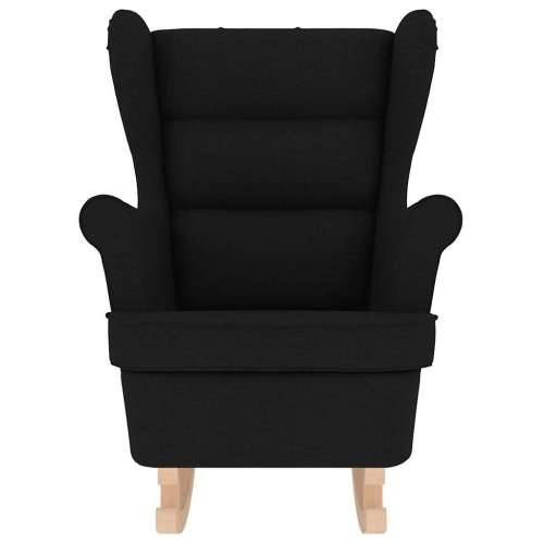 Stolica za ljuljanje 74x90x102 cm od tkanine crna - Crna 1 Bez oslonca za noge Cijena