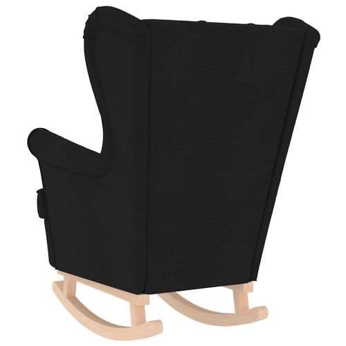 Stolica za ljuljanje 74x90x102 cm od tkanine crna - Crna 1 Bez oslonca za noge Cijena