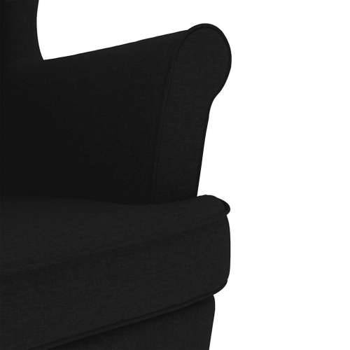 Stolica za ljuljanje 74x90x102 cm od tkanine crna - Crna 1 Bez oslonca za noge Cijena