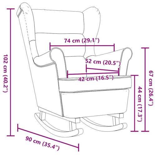 Stolica za ljuljanje 74x90x102 cm od tkanine crna - Crna 1 Bez oslonca za noge Cijena