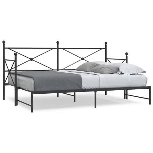 Krevet na rasklapanje bez madraca crni 75x190 cm čelik - Crna 75 x 190 cm s krevetom na izvlačenje Cijena