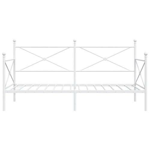 Dnevni krevet bez madraca bijeli 107x203 cm čelik - Bijela 107 x 203 cm bez madraca na kotačićima Cijena