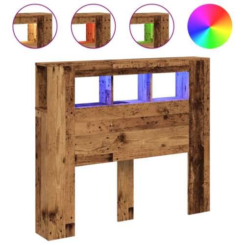 LED uzglavlje boja drva 120x18,5x103,5 cm konstruirano drvo - Staro drvo 120 x 103.5 cm 1 Cijena